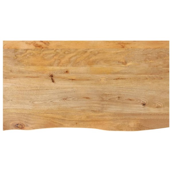 Table top, 100x60x3.8cm, solid mango, with live edge