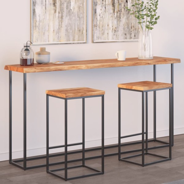 Table top, 180x40x2.5cm, solid acacia, with live edge