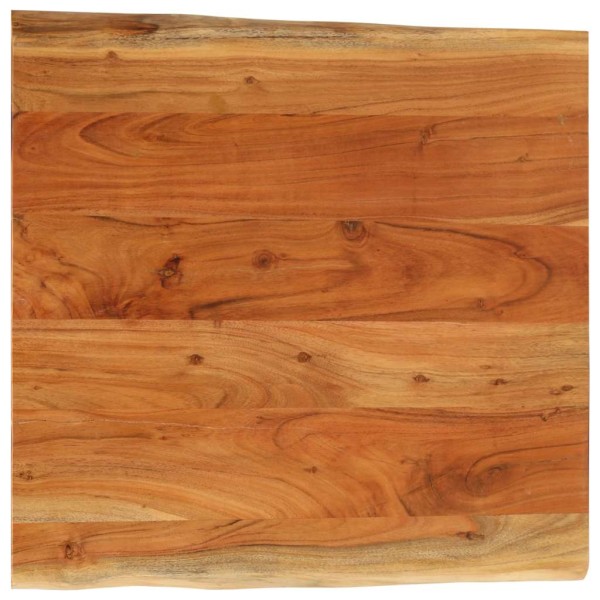 Table top, 80x80x2.5cm, solid acacia, with live edge