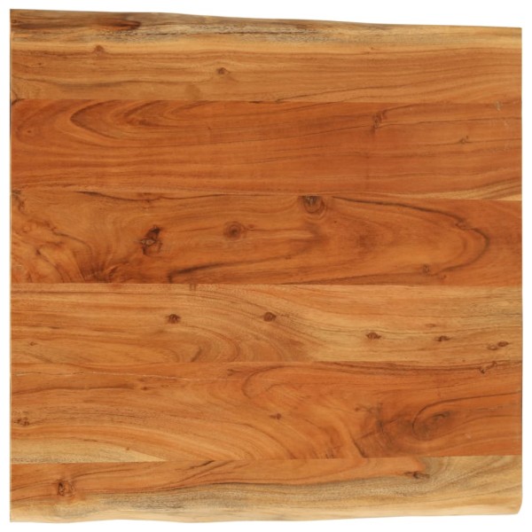 Table top, 80x80x3.8cm, solid acacia, with live edge
