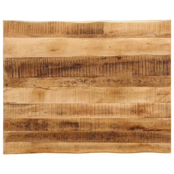 Table top, 100x80x2.5cm, solid mango, with live edge