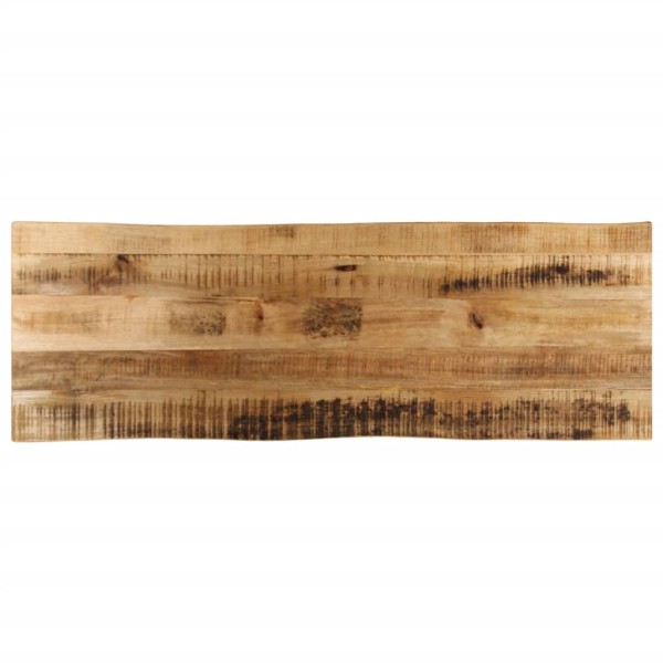 Table top, 140x40x3.8cm, solid mango, with live edge