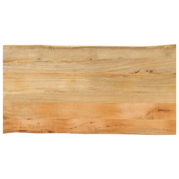 Table top, 110x60x2.5cm, solid mango, with live edge