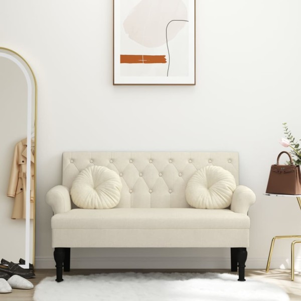 Suoliukas su atlošu, 120x62x75,5cm, linas