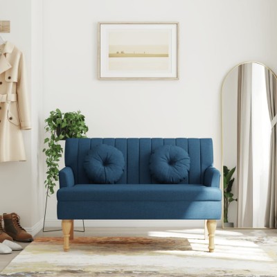 Bench with cushions, blue,...