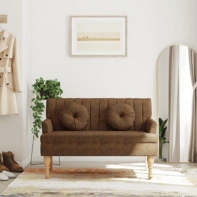 Bench with cushions, brown,...