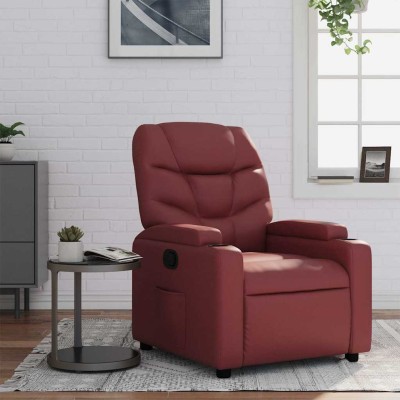 Reclining chair, red wine...