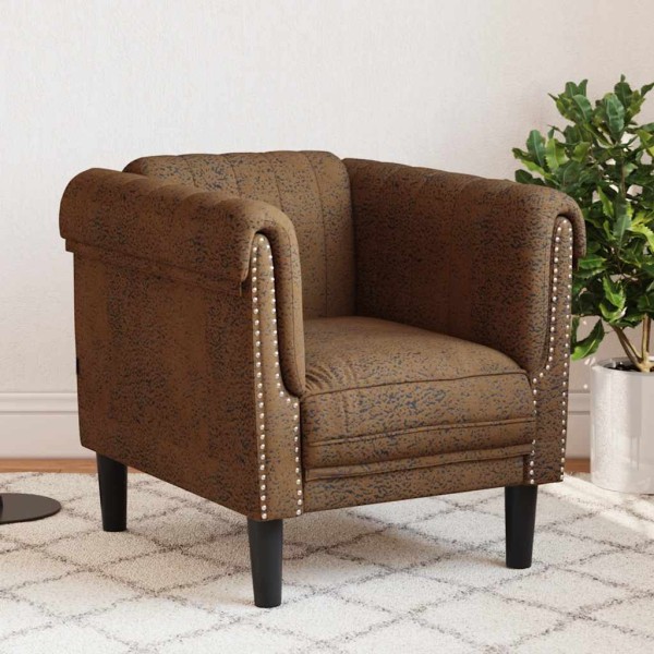 Sofa chair, brown color, artificial leather