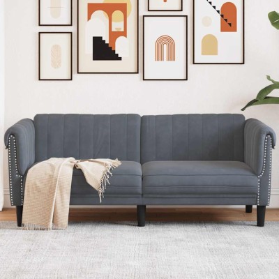 Dvivietė sofa, tamsiai...