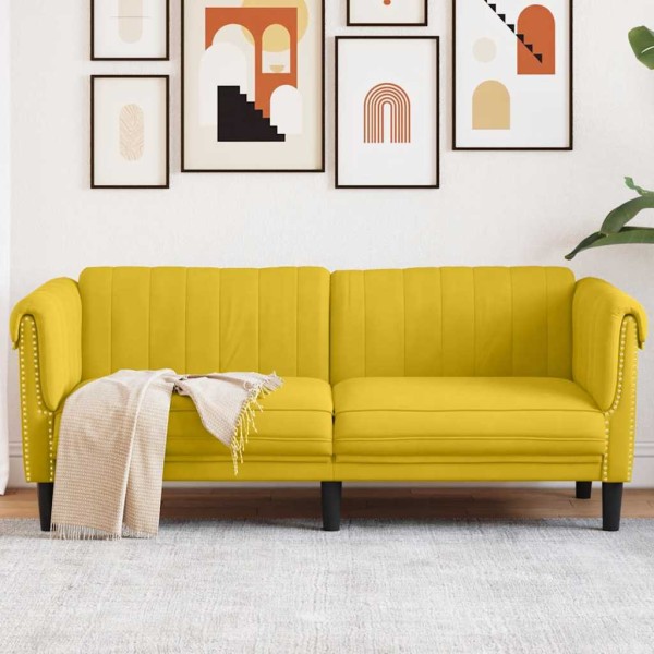 Double sofa, yellow, velvet