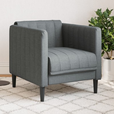 Armchair, dark gray, fabric