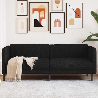 Three-seater sofa, black,...