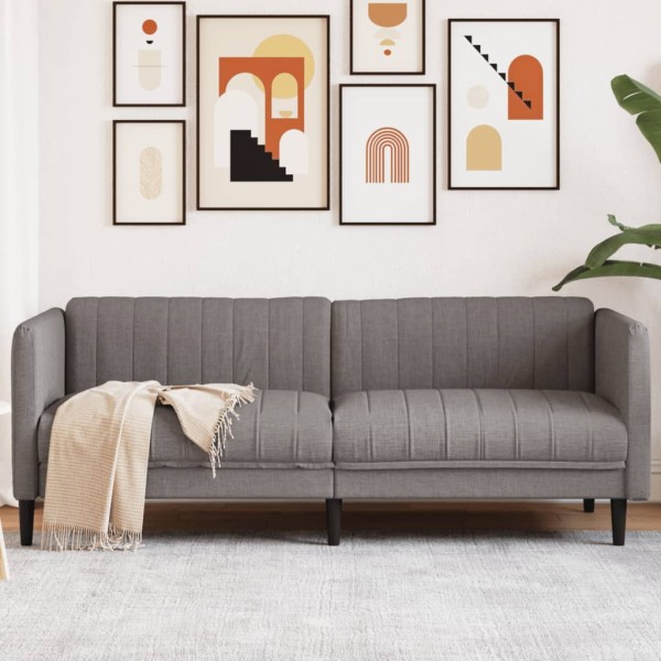 Three-seater sofa, taupe color, fabric