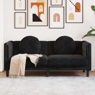 Double sofa with cushions,...