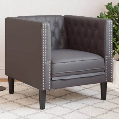 Chesterfield armchair, gray...