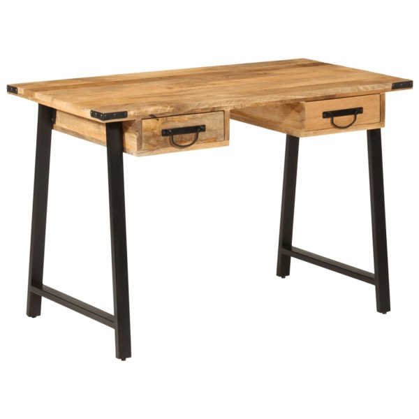 Desk with drawers, 105x55x70cm, mango and iron
