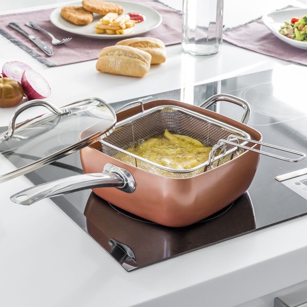 Copper 5-in-1 Monikäyttöinen Paistinpannusetti Coppans InnovaGoods 4 Kappaletta