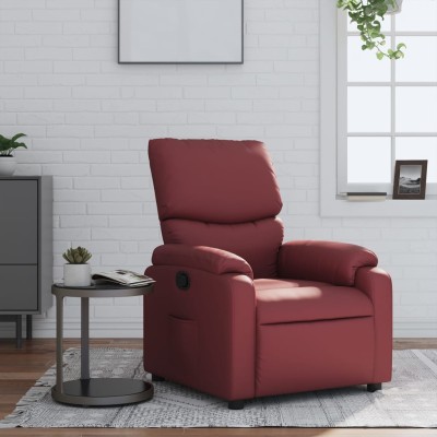 Reclining chair, red wine...