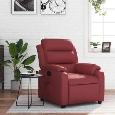 Reclining chair, red wine...