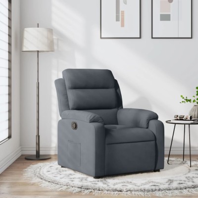 Reclining chair, dark gray,...