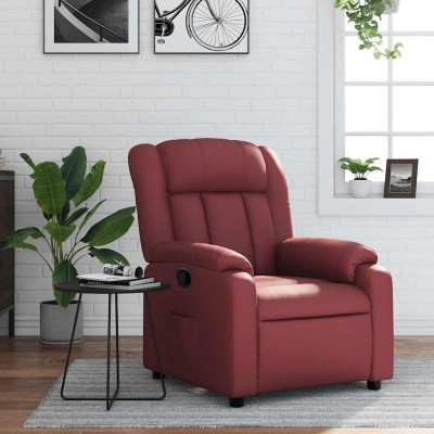 Reclining chair, red wine...
