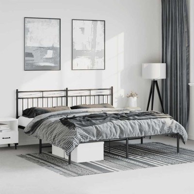 Metal bed frame with...