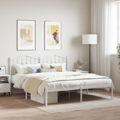 Metal bed frame with...