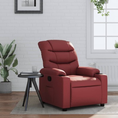 Reclining chair, red wine...