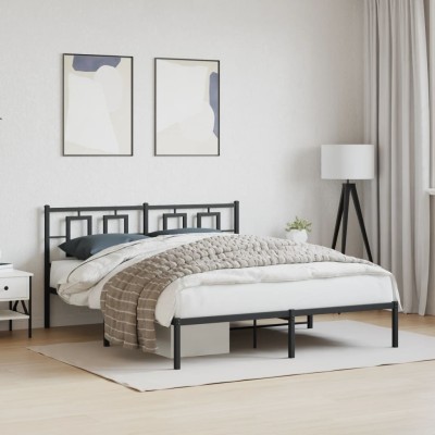 Metal bed frame with...