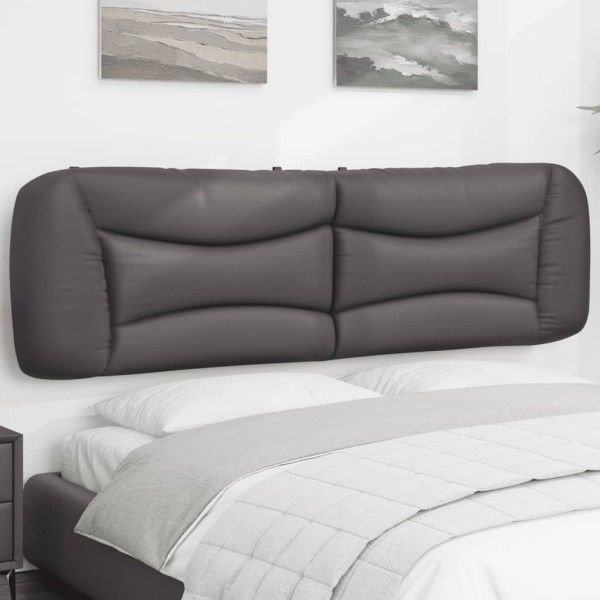 Headboard cushion, Hvar, gray, 180cm, artificial leather