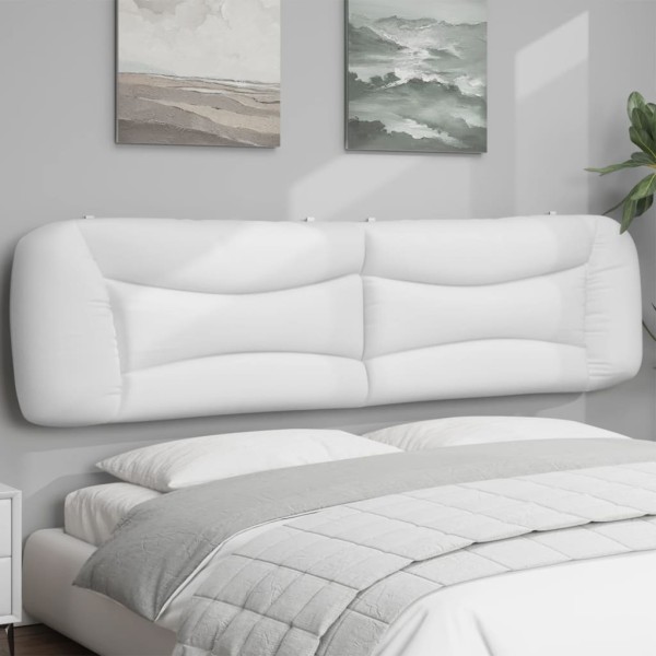 Headboard cushion, Hvar, white, 200cm, artificial leather