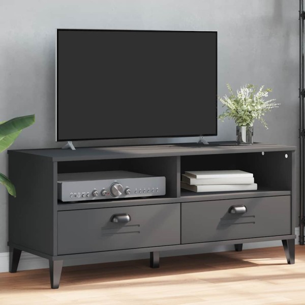 TV cabinet VIKEN, anthracite gray, solid pine