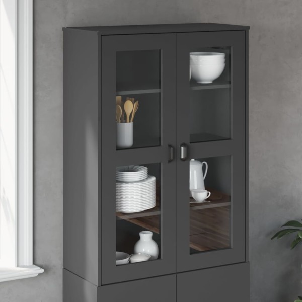 Dresser top VIKEN, anthracite gray, solid pine wood