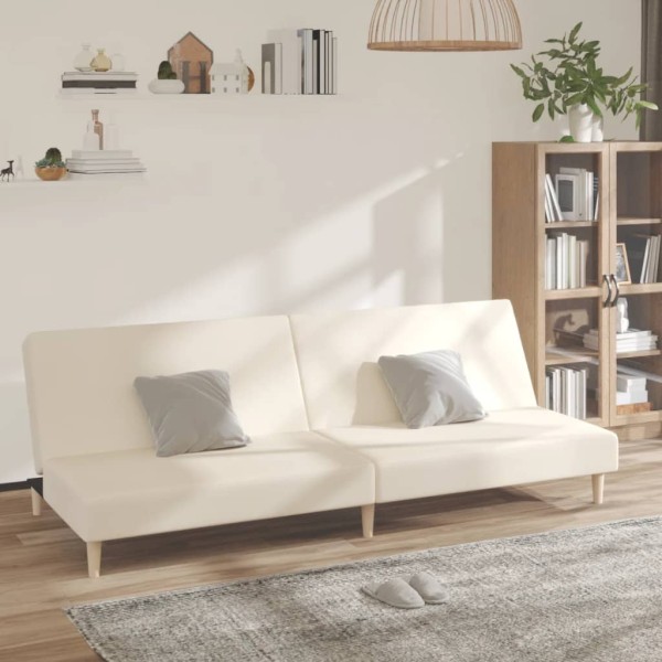 Double sofa-bed, cream color, fabric