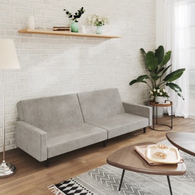 Double sofa-bed, light gray...