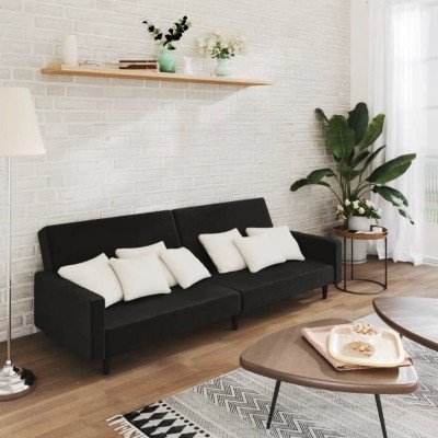 Dvivietė sofa-lova, juodos...