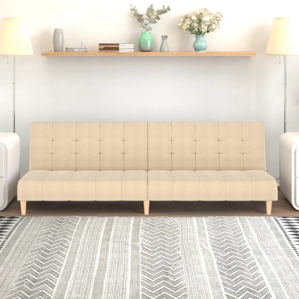 Double sofa-bed, cream color, fabric