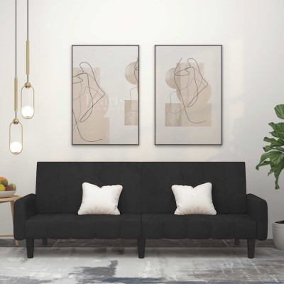 Dvivietė sofa-lova, juodos...