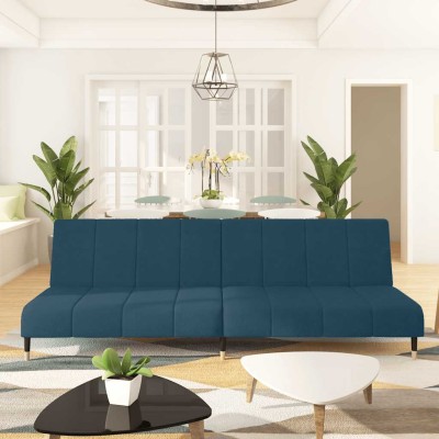 Dvivietė sofa-lova, mėlynos...