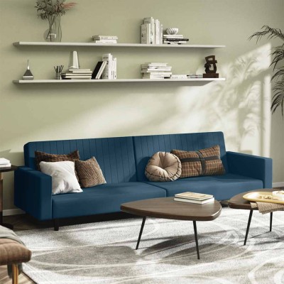 Dvivietė sofa-lova, mėlynos...