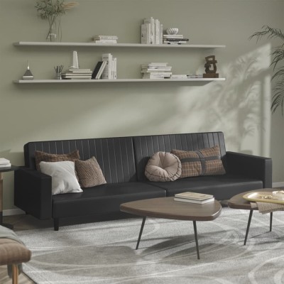Dvivietė sofa-lova, juodos...