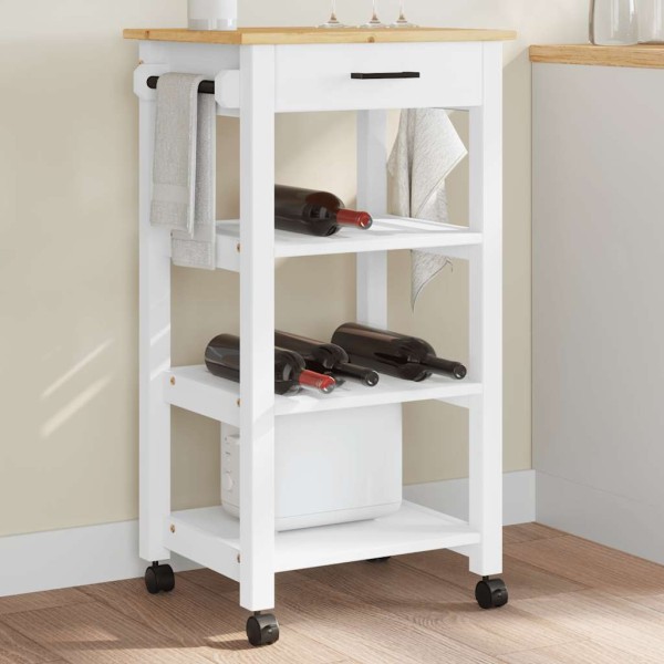 Kitchen trolley MONZA, 48x40x88.5cm, solid pine wood