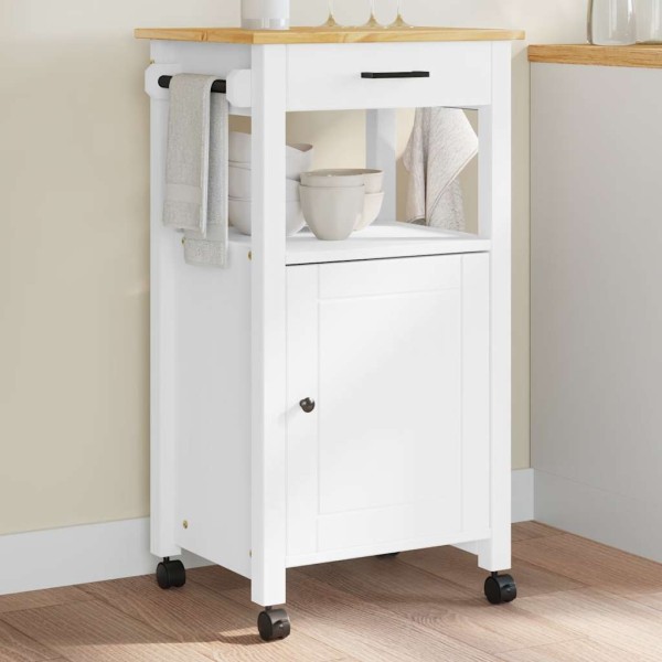 Kitchen trolley MONZA, 48x40x88.5cm, solid pine wood