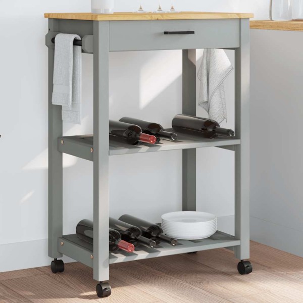 Kitchen trolley MONZA, 60x40x88.5cm, solid pine wood