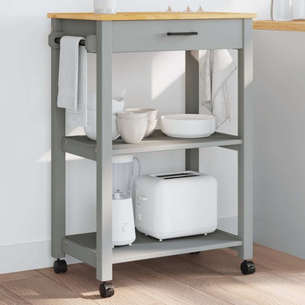 Kitchen trolley MONZA, 60x40x88.5cm, solid pine wood