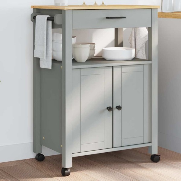 Kitchen trolley MONZA, 60x40x88.5cm, solid pine wood