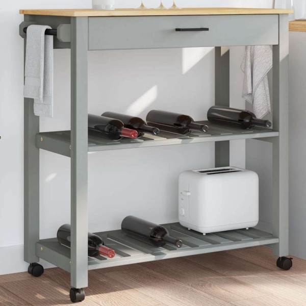Kitchen trolley MONZA, 84x40x88.5cm, solid pine wood
