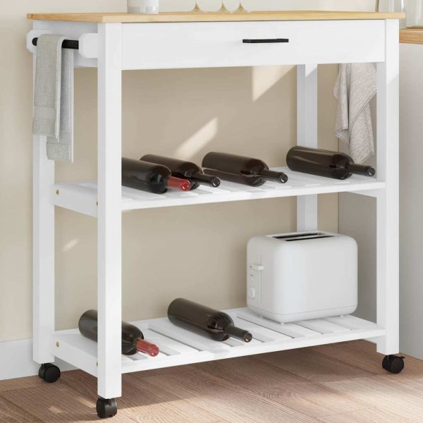 Kitchen trolley MONZA, 84x40x88.5cm, solid pine wood