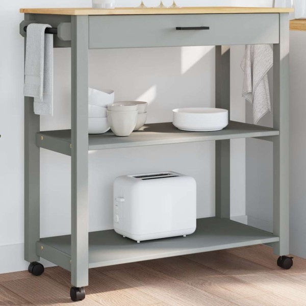 Kitchen trolley MONZA, 84x40x88.5cm, solid pine wood
