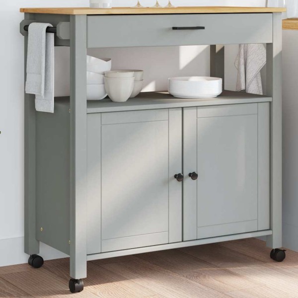 Kitchen trolley MONZA, 84x40x88.5cm, solid pine wood